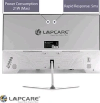 LAPCARE LAPEYE LED Monitor LM24WHD - 24" (60.45CM) with FHD Display| 1920 X 1080| Flick Free & 75hz, 16:9 Aspect Ratio, Response 5ms | Frameless Body| Metal Stand & VGA+ HDMI Ports (3 Year Warranty) - LAPCARE, 24 inch