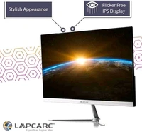 LAPCARE LAPEYE LED Monitor LM24WHD - 24" (60.45CM) with FHD Display| 1920 X 1080| Flick Free & 75hz, 16:9 Aspect Ratio, Response 5ms | Frameless Body| Metal Stand & VGA+ HDMI Ports (3 Year Warranty) - LAPCARE, 24 inch