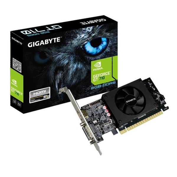 GIGABYTE GRAPHICS CARD 2GB nVIDIA GEFORCE GT710 - 2GB DDR3, GT710, GIGABYTE