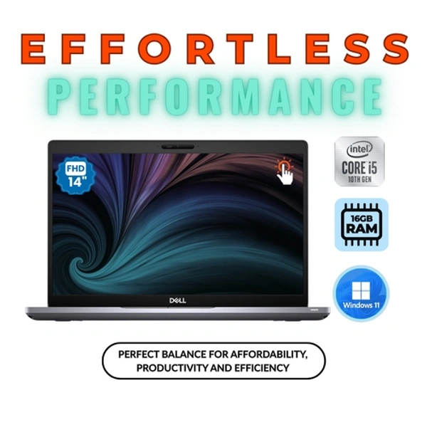 DELL Refurbished Latitude 5410 Touch Screen Intel Core i5 10th | 8GB | 256GB | WIN 10 | Slim Laptop Silver - Latitude 5410 Touch, Intel i5 10th, 14.1"