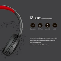 FINGERS Rock-n-Roll H6 Bluetooth Headphones - WIRELESS, ROCK-N-ROLL, Red