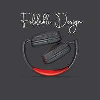 FINGERS Rock-n-Roll H6 Bluetooth Headphones - WIRELESS, ROCK-N-ROLL, Red