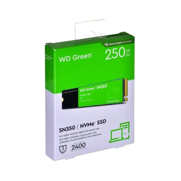 WD Internal SSD NVMe 2280 Blue (SN5000) - 250GB, WD GREEN