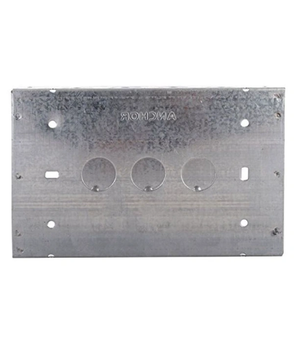 Anchor ANCHOR 21736 Metal GI Box Roma 16 Module, Silver, Standard - 16 M, Silver, NA