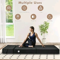 Convertible,Folding Sofa Bed (3ft x 6ft, 7.5in thick) - Black, 3ft x 6ft 7.5in thick)