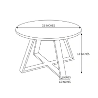 Nordic round coffee table - Black