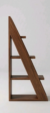 NIVARA Ascent 4-Tier Wooden Stepladder Bookcase – Premium Freestanding Display Rack, Decorative Mini Bookshelf and Home Decor Furniture - Walnut