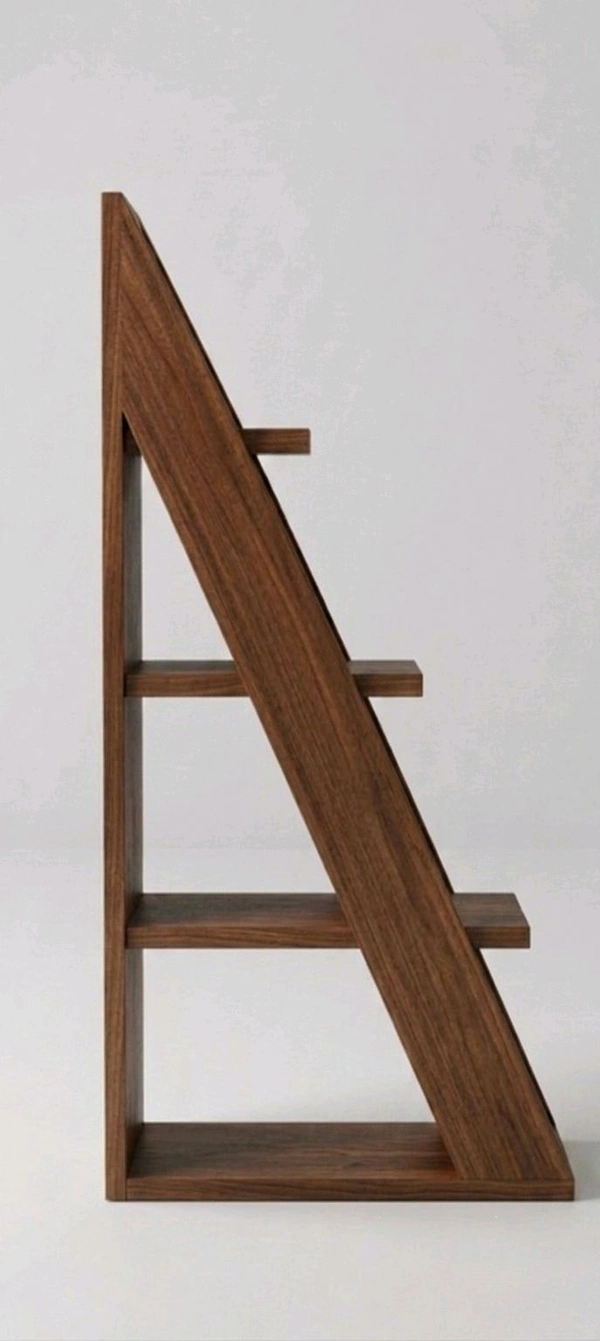 NIVARA Ascent 4-Tier Wooden Stepladder Bookcase – Premium Freestanding Display Rack, Decorative Mini Bookshelf and Home Decor Furniture - Walnut