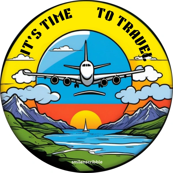 Pin cum Magnet - TIME TO TRAVEL