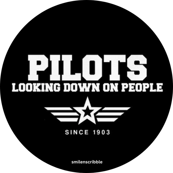 Pin cum Magnet - PILOTS LOOKING DOWN AT PEOPLE