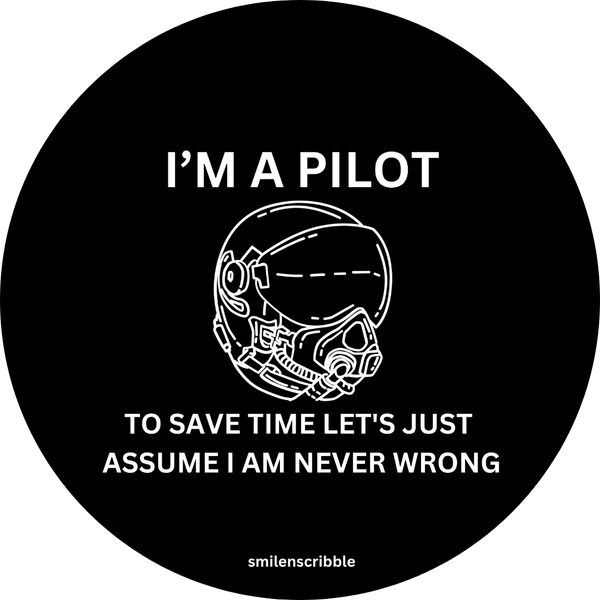Pin cum Magnet - I AM A PILOT