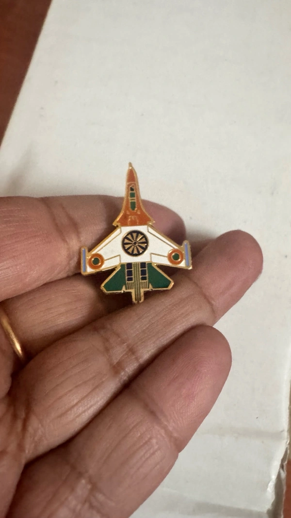 Lapel Pin Aircraft With Flag