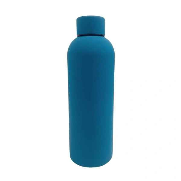 RUBBER TEXTURE MATT FINISH INSULATED BOTTLE - Regent St Blue
