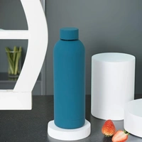 RUBBER TEXTURE MATT FINISH INSULATED BOTTLE - Regent St Blue