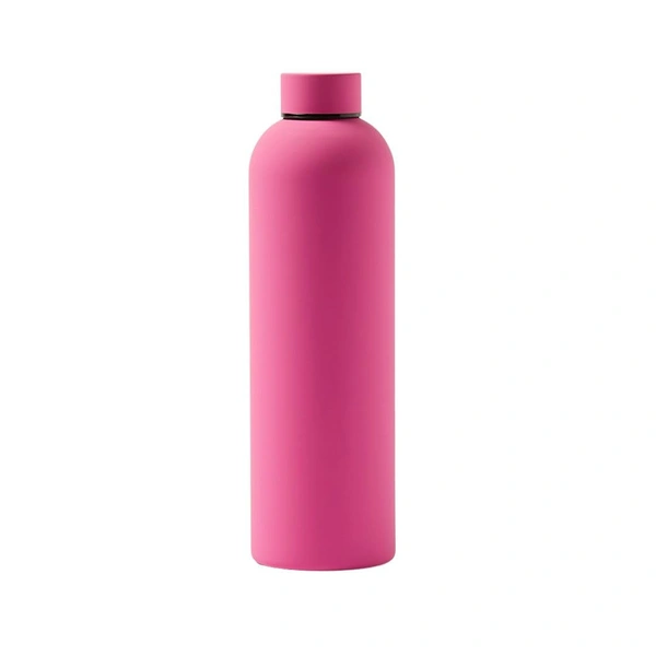 RUBBER TEXTURE MATT FINISH INSULATED BOTTLE - Pink
