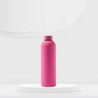 RUBBER TEXTURE MATT FINISH INSULATED BOTTLE - Pink