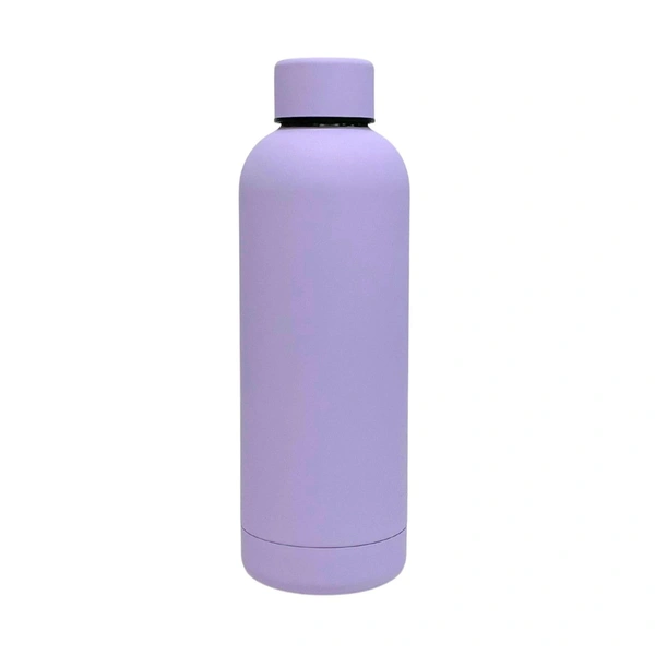 RUBBER TEXTURE MATT FINISH INSULATED BOTTLE - Light Orchid
