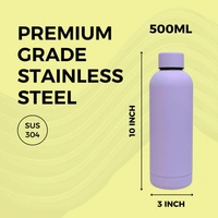 RUBBER TEXTURE MATT FINISH INSULATED BOTTLE - Light Orchid