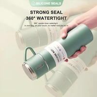 VACUUM FLASK WITH THREE CUPS - green