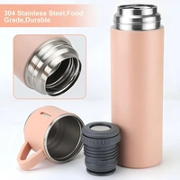 VACUUM FLASK WITH THREE CUPS - Pink