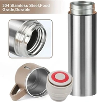 VACUUM FLASK WITH THREE CUPS - Silver
