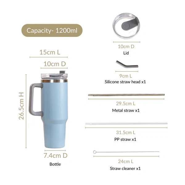 1200 Ml Sipper Stainless Steel - Regent St Blue