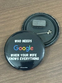 Pin cum Magnet - Wife knows everything