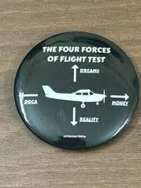 Pin cum Magnet - FOUR FORCES OF FLIGHT TEST