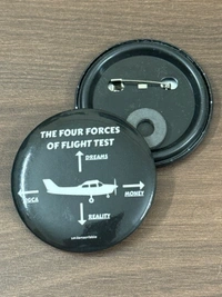 Pin cum Magnet - FOUR FORCES OF FLIGHT TEST