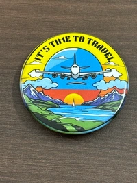 Pin cum Magnet - TIME TO TRAVEL