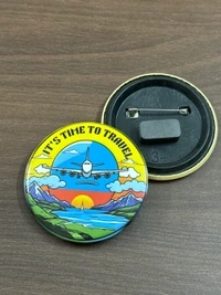 Pin cum Magnet - TIME TO TRAVEL