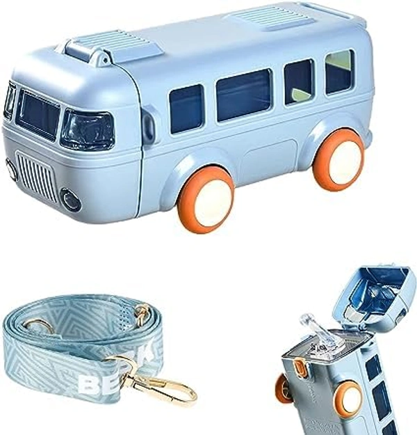 Portable Water Cup In Bus Shape,16Oz Detachable Bus Bottle