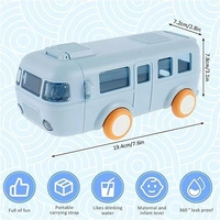 Portable Water Cup In Bus Shape,16Oz Detachable Bus Bottle