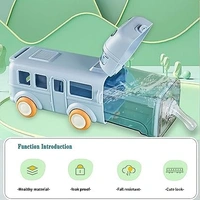 Portable Water Cup In Bus Shape,16Oz Detachable Bus Bottle