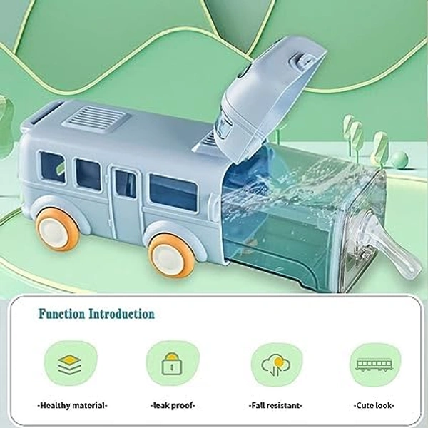 Portable Water Cup In Bus Shape,16Oz Detachable Bus Bottle