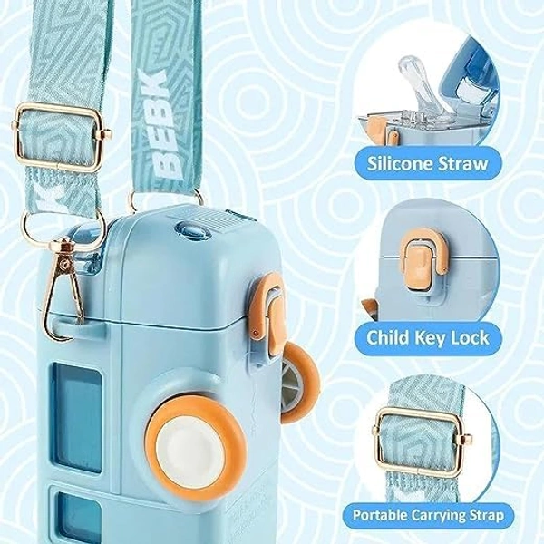 Portable Water Cup In Bus Shape,16Oz Detachable Bus Bottle