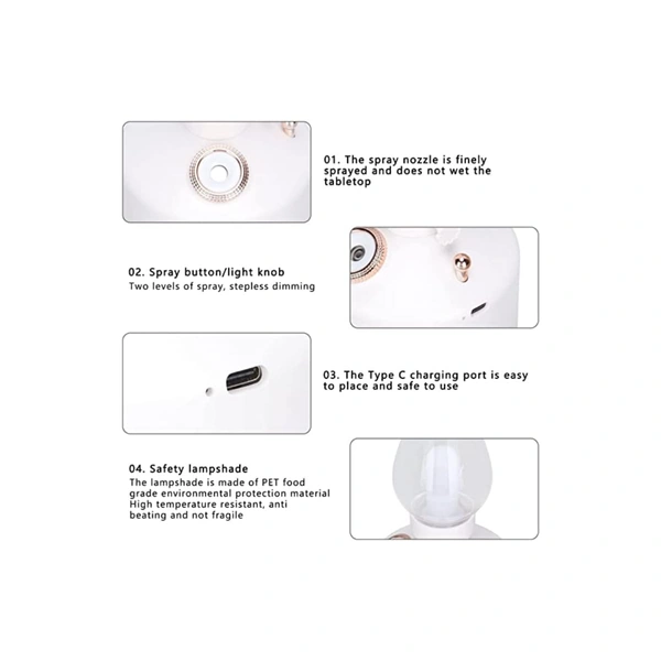 Vintage Lamp Night Light Nano Mist Sprayer