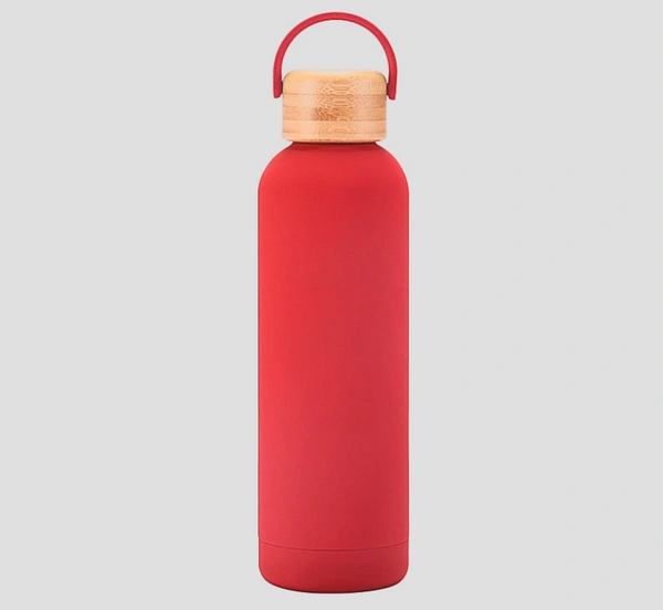 750ml/25.5oz Bamboo Cap Vacuum Insulation rubber bottle