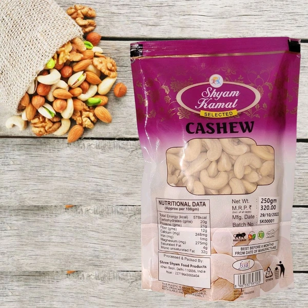 Cashew Premium Kaju Whole - काजू - 250g