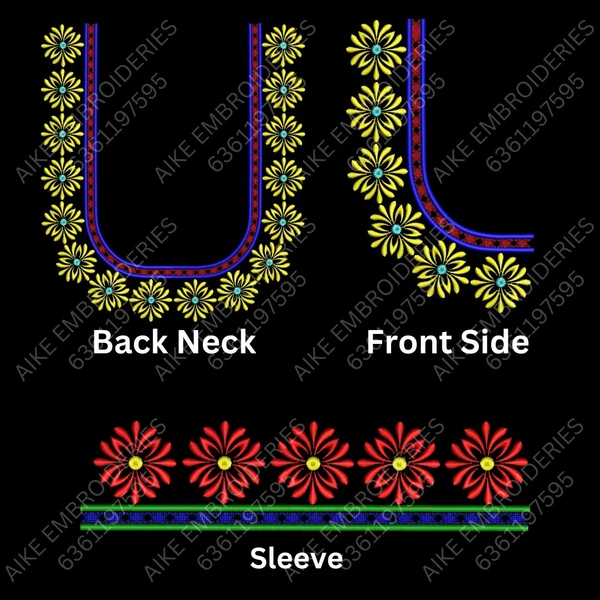Blouse Design No : MSM-010 - Simple Border, U Shape