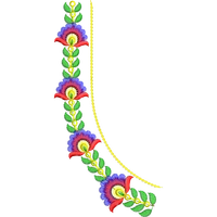 Blouse Design No :MSM - 415 - U Shape, Simple Border