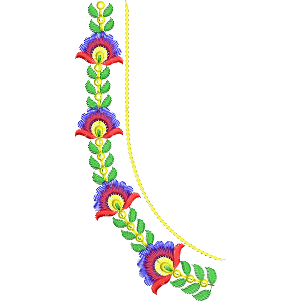 Blouse Design No :MSM - 415 - U Shape, Simple Border
