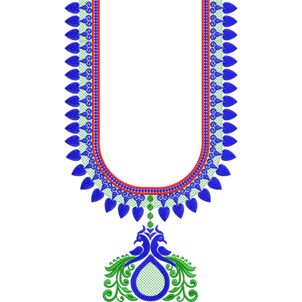 Blouse Design No : HSW PM-13 - Simple Border, U Shape