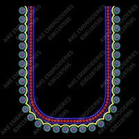 Blouse Design No: MSM-007 - Simple Border, U Shape