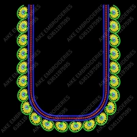 Blouse Design No : MSM-012 - Simple Border, U Shape