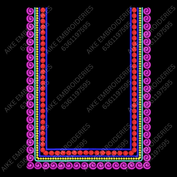 Blouse Design No : MSM-020 - Simple Border, Square Shape