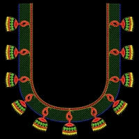 Blouse Design No MSM-032 - Simple Border, U Shape