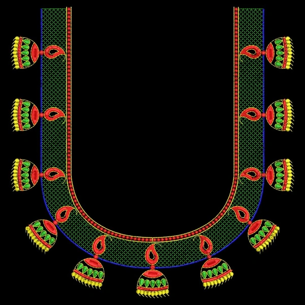 Blouse Design No MSM-032 - Simple Border, U Shape