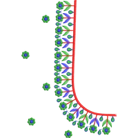 Blouse Design No :275027/1 - Simple Border, U Shape