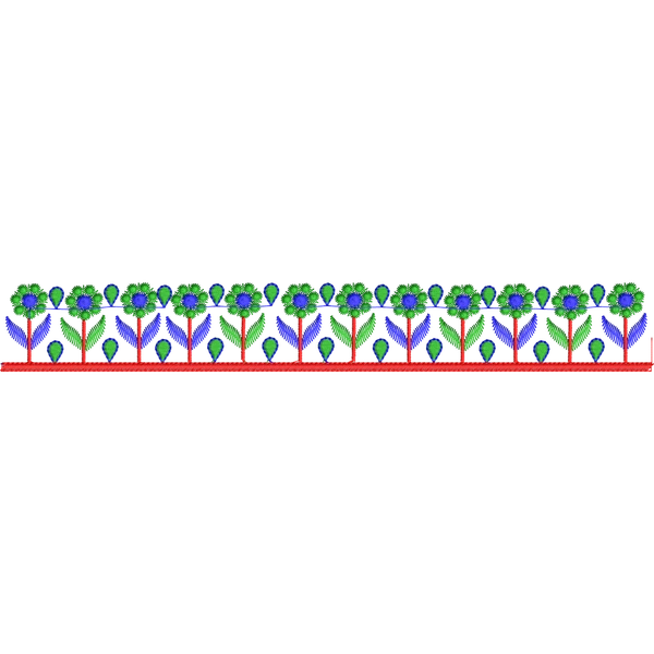 Blouse Design No :275027/1 - Simple Border, U Shape